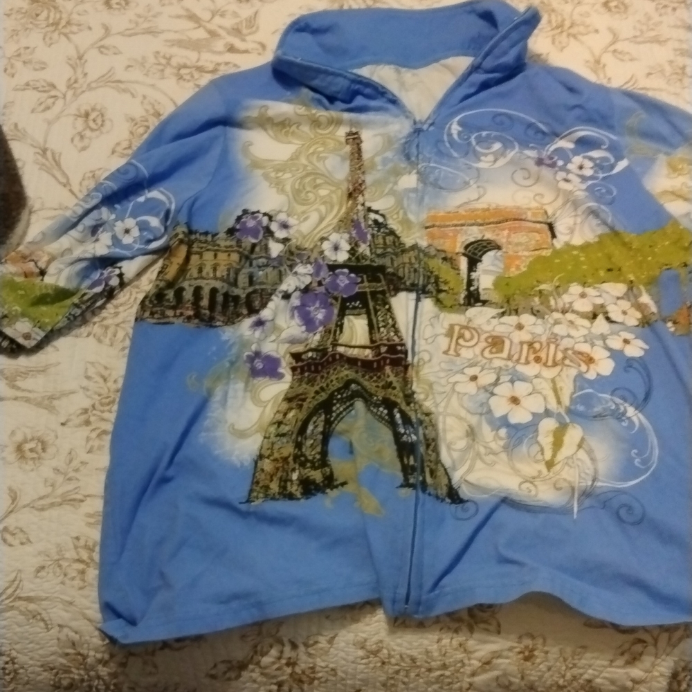 Liz & me sport half sleeved zip shirt size 0x